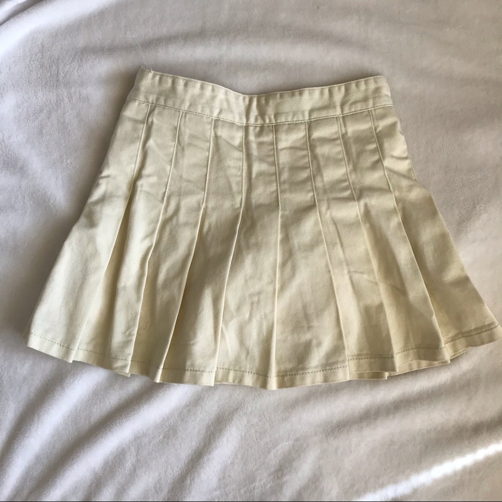 JGALT John Galt Cream Pleated Tennis Skirt